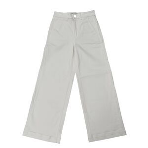 Everlane Jeans Womens 0 White Cropped Wide Leg Stretch High Rise Denim Casual